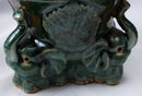 Majolica Drip Glaze Elephants Pottery Planter. ** PRICE REDUCED !**