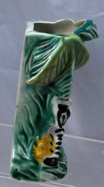Ceramic Zebra Wall Pocket ( possible Fitz & Floyd)