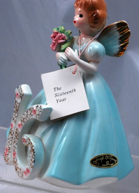 Josef Originals Sweet 16 Angel Girl Figurine, Japan with tags
