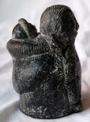 Soapstone Sculpture, Carving Eskimo/ Inuit Woman & Baby, A. Wolf of Canada