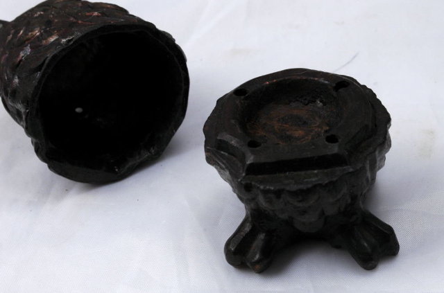 Old Figural Metal Owl Incense Burner