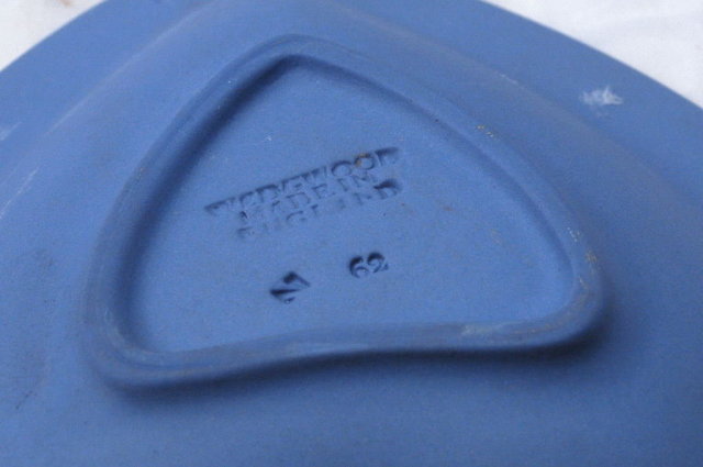 Blue Jasperware Heart Shaped Dish