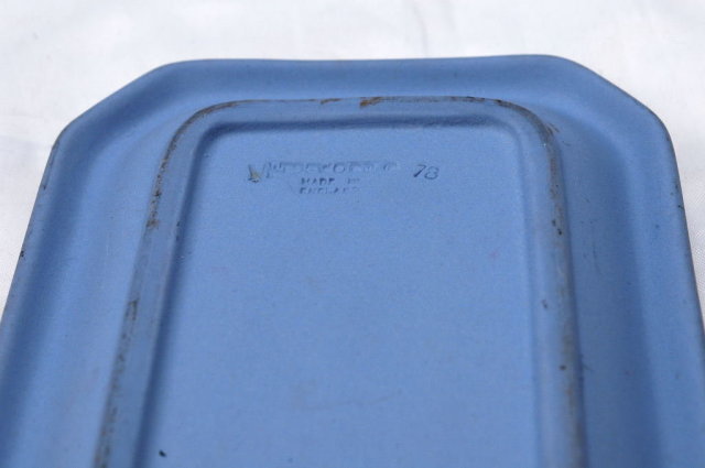 Blue Jasperware Rectangle Pin Tray or Dish
