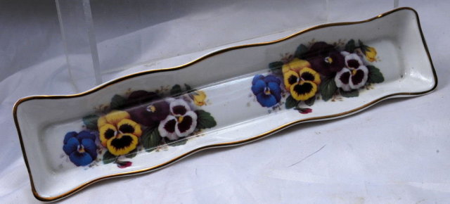 Pansy Pin Tray, Fine Bone China England
