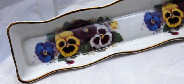 Pansy Pin Tray, Fine Bone China England