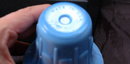 Akro Agate Fluted Vase Pot Slag Glass Delphite Blue Vintage Art Deco