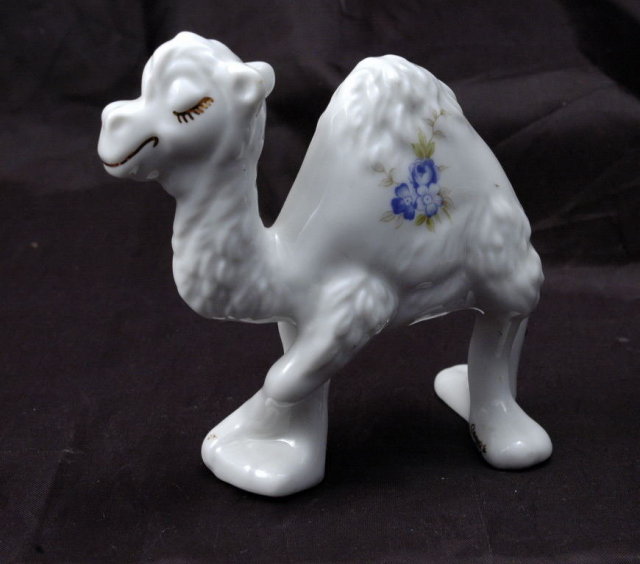 Hand Painted Camel Figurine signed
