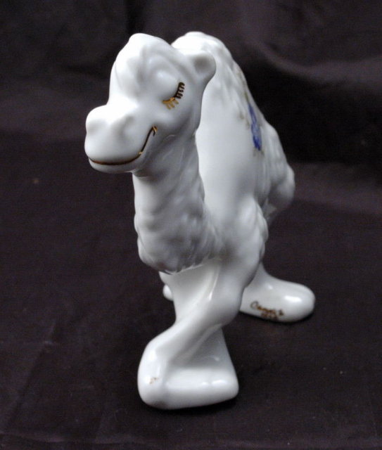 Hand Painted Camel Figurine signed