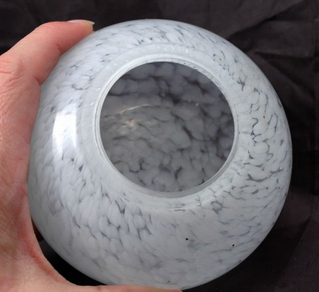 White/ Clear Art Glass Bowl or Votive by Thomas O'Brien Vintage Modern collection