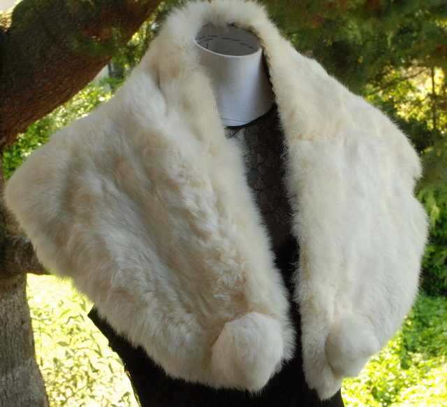 Vintage White Mink Shoulder Stole
