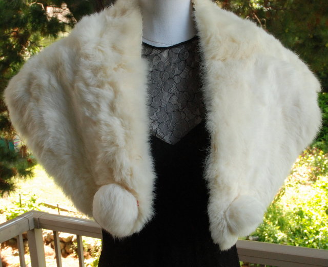 Vintage White Mink Shoulder Stole