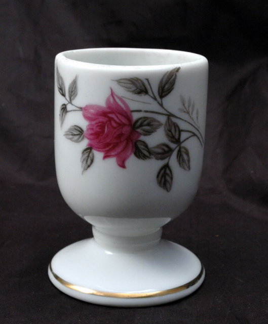 Roses Porcelain China Egg Cup - Japan