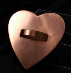 Large Solid Copper Heart Cookie Cutter , Tin Lined