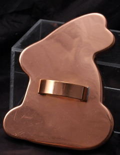 Large Solid Copper Bunny Rabbit Cookie Cutter , Tin Lined