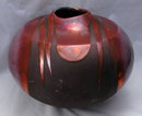 Large Raku Pottery Vase Ceramic artist Tony Evans , hand formed **PRICE REDUCED**!