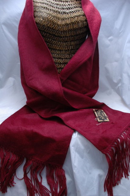 Brushed Alpaca Scarf with Fringe from Peru New with Tags