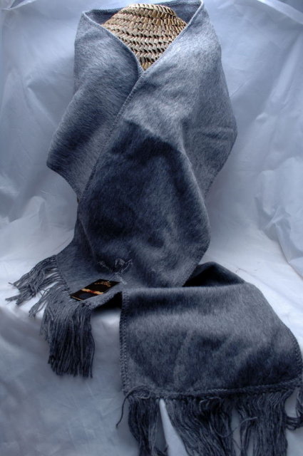 Brushed Alpaca Scarf with Fringe from Peru New with Tags