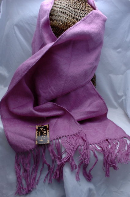 Brushed Alpaca Scarf with Fringe from Peru New with Tags