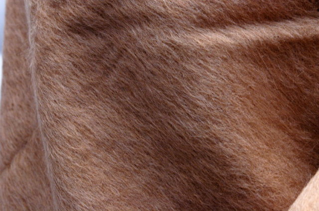 Brushed Alpaca Wool Scarf with Fringe from Peru