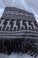 Natural Alpaca Blanket Throw with Fringe , New from Peru