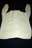 Vintage Irish Fisherman Aran Knit Cardigan Sweater small