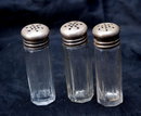 Victorian Forbes Silver Plate Co. Crystal Shakers & Caddy