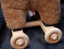 Douglas Co. Cuddle Toy Plush Bear & Wood Pull Cart Toy