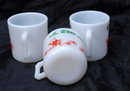 3 Vintage Tom and Jerry Anchor Hocking Christmas Mugs