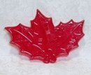 HRM Vintage Red Plastic Cookie Cutter - Christmas Holly