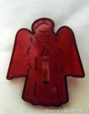 HRM Vintage Red Plastic Cookie Cutter - Christmas Angel