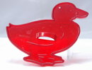 HRM Vintage Red Plastic Cookie Cutter - Duck