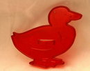 HRM Vintage Red Plastic Cookie Cutter - Duck