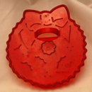 HRM Vintage Red Plastic Cookie Cutter - Christmas Wreath