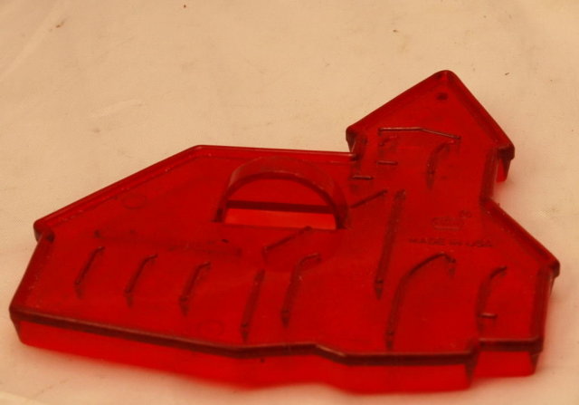 HRM Vintage Red Plastic Cookie Cutter - Church