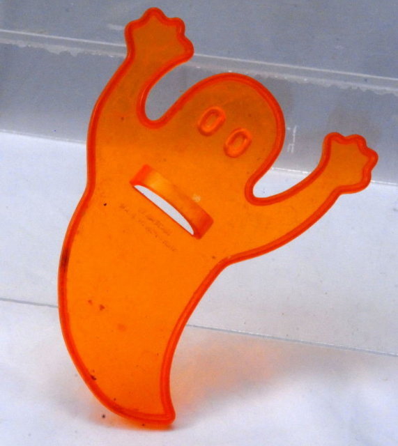 Halloween Ghost Shaped Orange Plastic Amscan Cookie Cutter