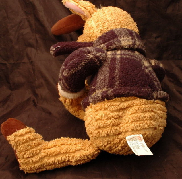 Chenille Stuffed Reindeer , Ruloph? In Plaid Jacket
