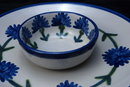 LOUISVILLE Stoneware BACHELOR BUTTON Veggie or Chip & Dip Serving Dish