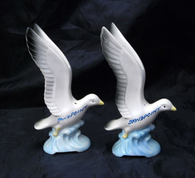 Seagull Salt & Pepper Shakers Sandpoint Idaho Souvenir