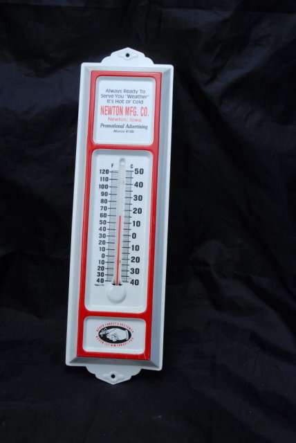 Advertising Metal Thermometer, Newton MFG.