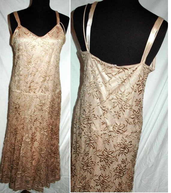 Pat Richards by Michael Maiello Beaded Tassel Stretch Lace 2 pc Dress **PRICE REDUCED**!