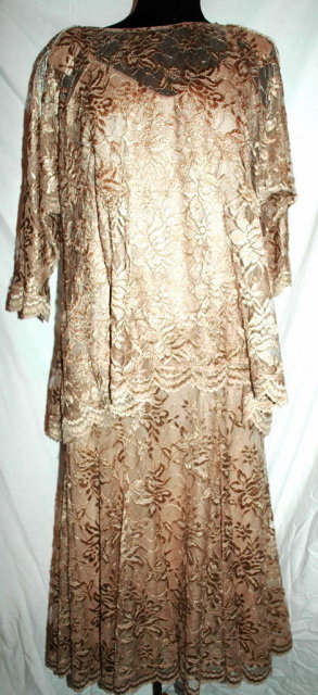 Pat Richards by Michael Maiello Beaded Tassel Stretch Lace 2 pc Dress **PRICE REDUCED**!