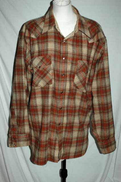 Vintage Pendleton Wool Plaid Shirt High Grade Western Wear Snap Shirt XL **PRICE REDUCED**!
