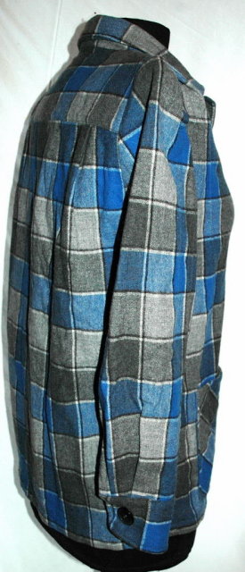 Pendleton 49'er Jacket Wool Plaid Blue, Gray Petite **PRICE REDUCED**!