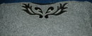 Vintage Simone Wool Cardigan Sweater, Grey with Black Velvet Trim & Applique