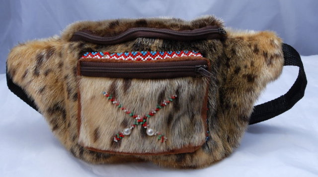 Native Alaskan Eskimo Authentic Beaded Seal Skin Fanny Pack **Price Reduced**