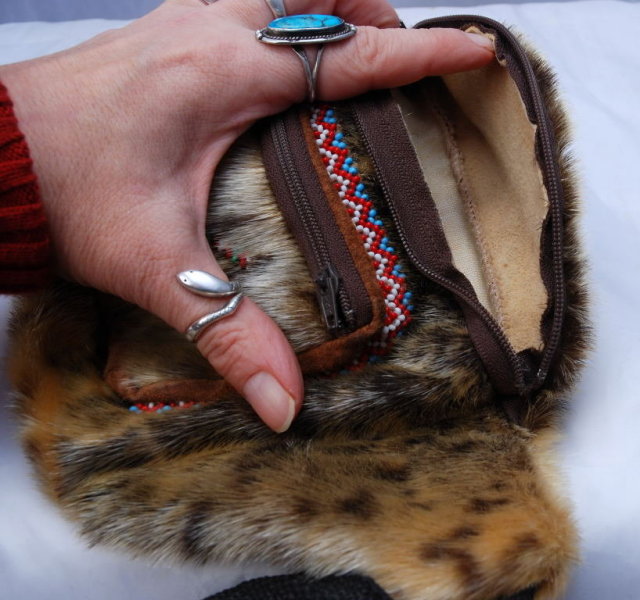 Native Alaskan Eskimo Authentic Beaded Seal Skin Fanny Pack **Price Reduced**
