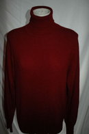 Hamilton of Scotland Cashmere Sweater Turtle Neck Maroon Size L