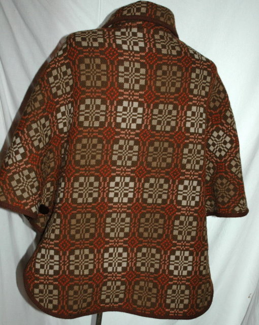 Welsh Tapestry Cape Poncho Jacket Dillad Coracle (Corugl Clothes) PRICE REDUCED