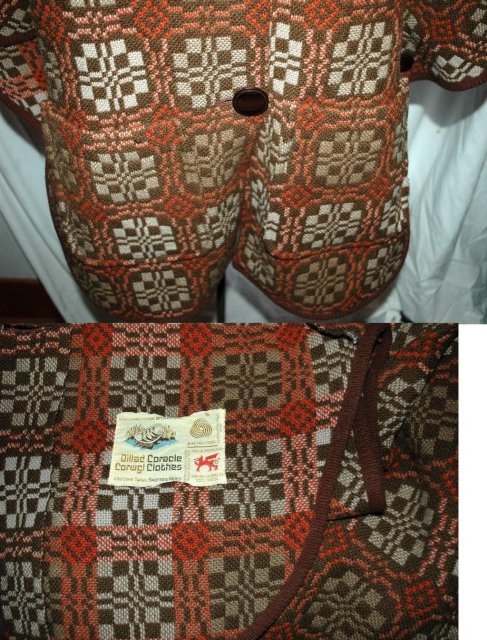Welsh Tapestry Cape Poncho Jacket Dillad Coracle (Corugl Clothes) PRICE REDUCED