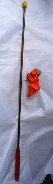 Monkey on Stick Pole Climber Toy .Antique Carnival Penny Toy